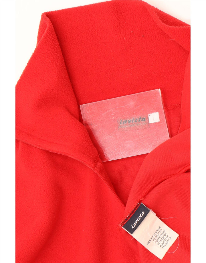 INVICTA Jersey polar con cuello y cremallera para hombre Poliéster rojo grande