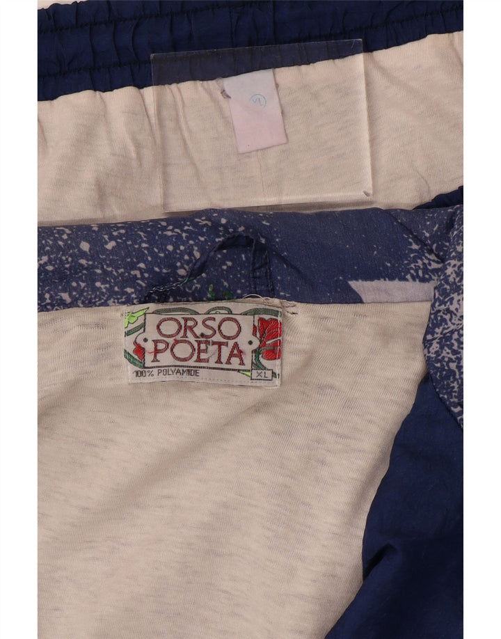 ORSO POETA Chándal Completo Hombre XL Poliamida Geométrica Azul Marino