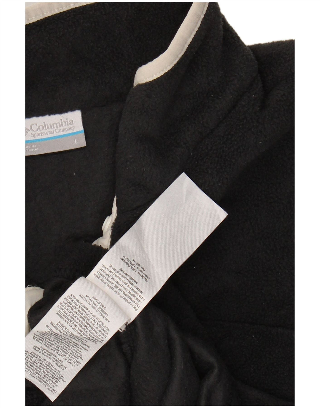 COLUMBIA Jersey polar con cuello y botones para mujer UK 46 Poliéster gris grande