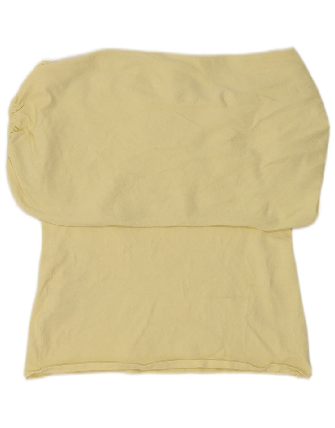 Zara Top con hombros descubiertos para mujer UK 46 Viscosa amarilla grande