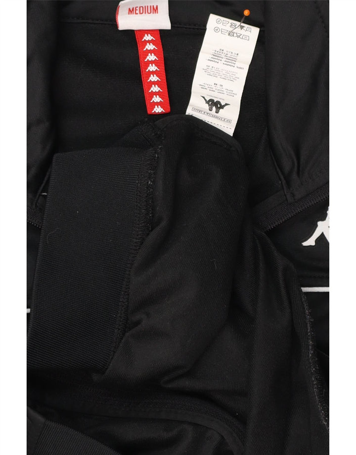 KAPPA Chaqueta superior de chándal con gráfico para mujer UK 40 Medium Black Colourblock