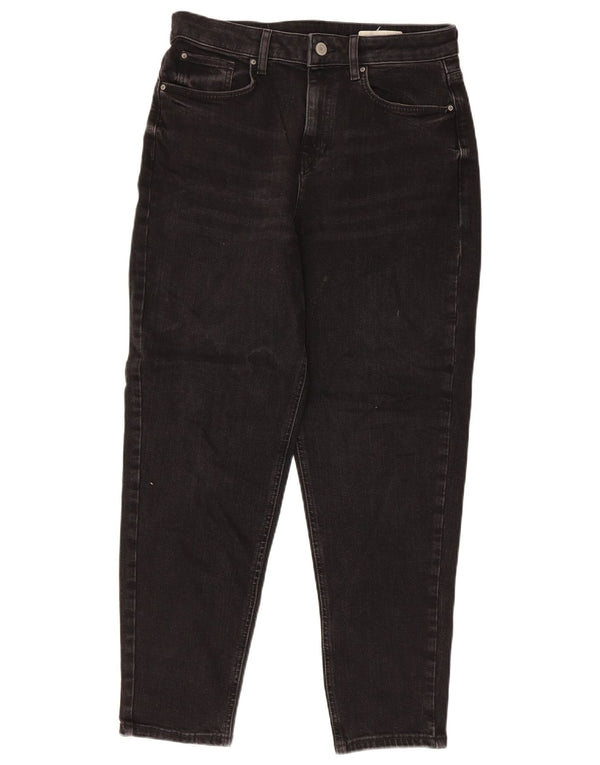 Marks & Spencer Jeans Mom Tapered para Mujer UK 12 Medium W30 L27 Negro