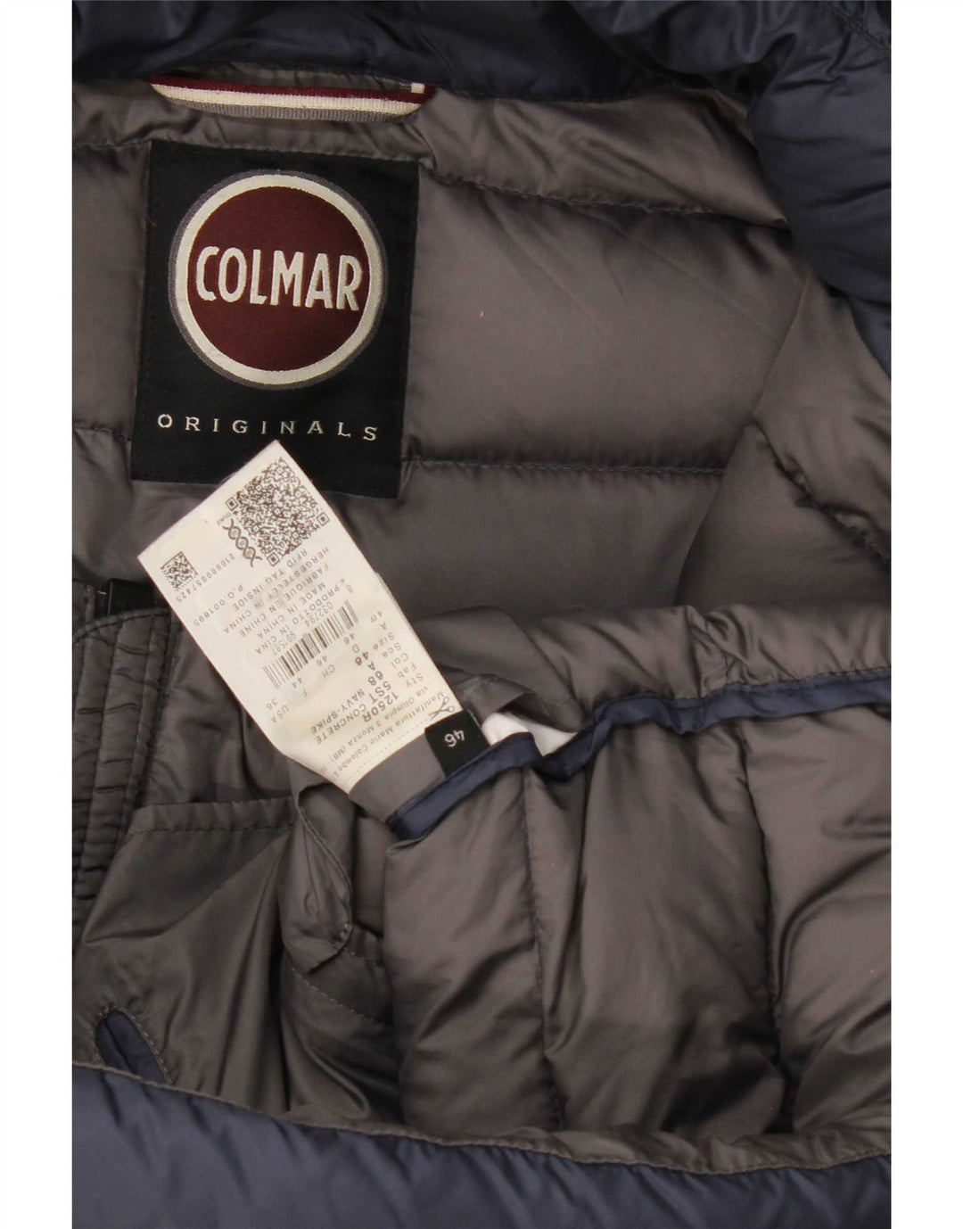 Colmar Hombre Chaqueta Acolchada Con Capucha IT 46 Small Azul Marino Poliamida