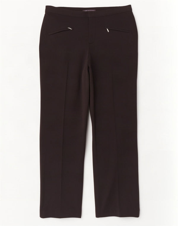 Marks & Spencer Pantalones Casuales Rectos para Mujer UK 10 Medium W27 L28 Negro