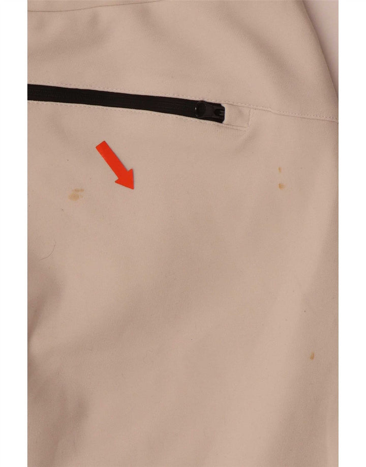 Zara Hombre Pantalón Chándal Mediano Blanco Poliéster