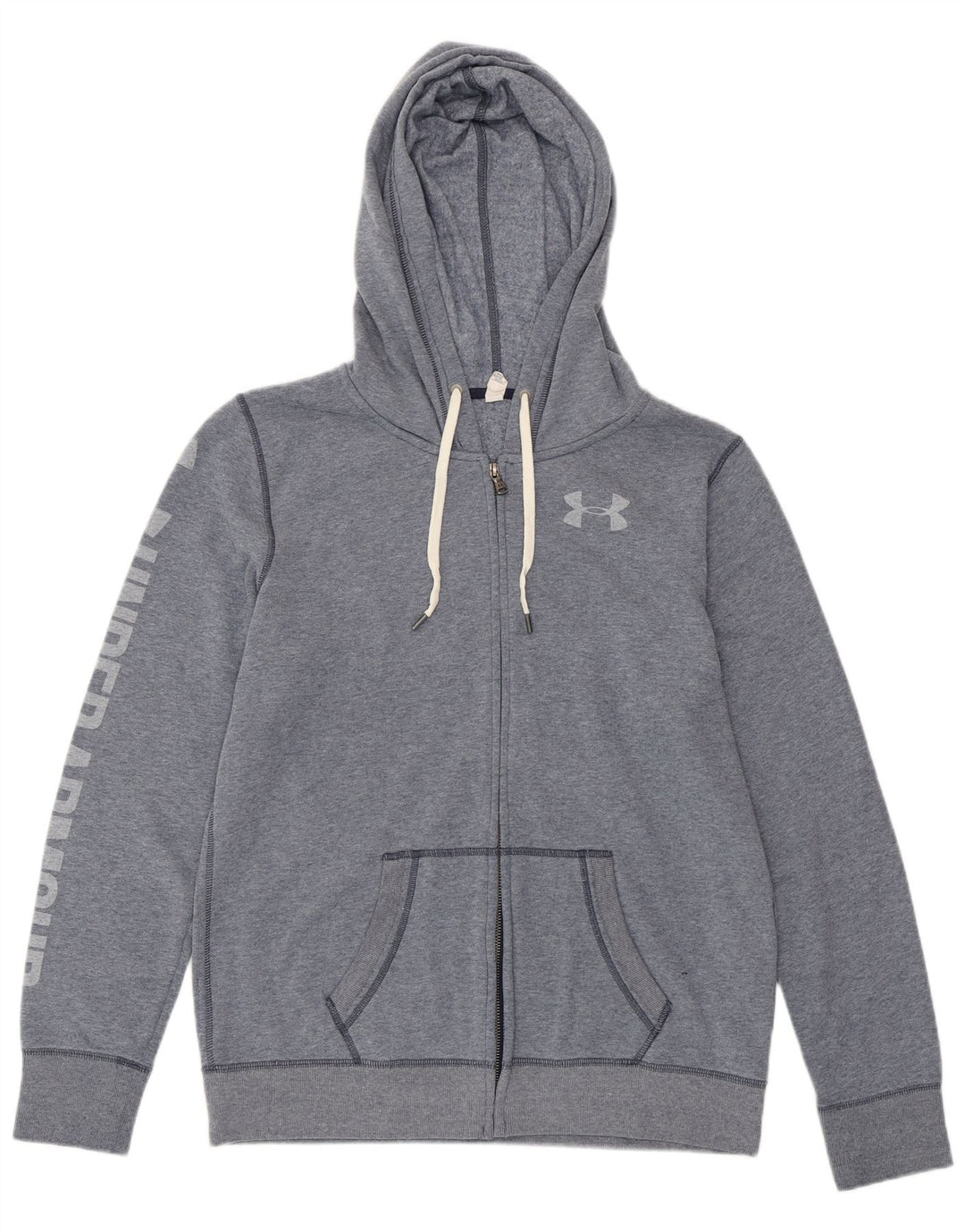 UNDER ARMOUR Suéter con capucha y cremallera gráfica para hombre Algodón azul medio