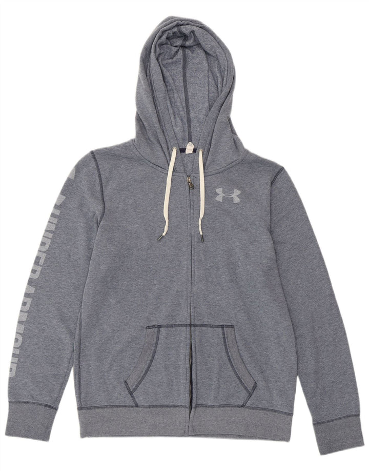 UNDER ARMOUR Suéter con capucha y cremallera gráfica para hombre Algodón azul medio