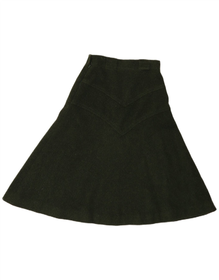 Vintage mujer A-Line falda IT 44 Medio W28 Verde