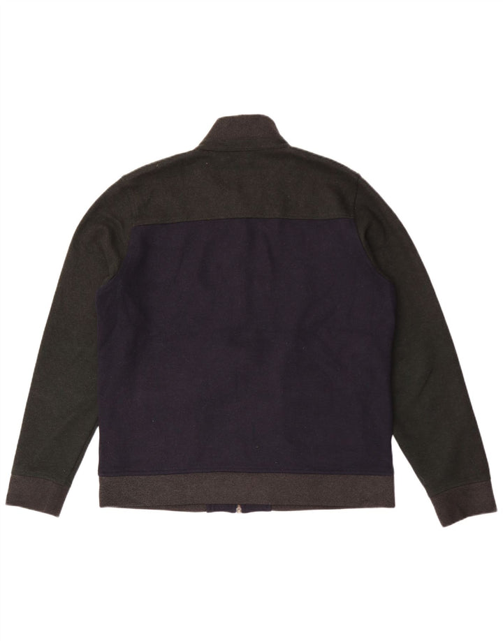Ted Baker Chaqueta bomber para hombre Talla 4 Grande Lana con bloques de color azul marino