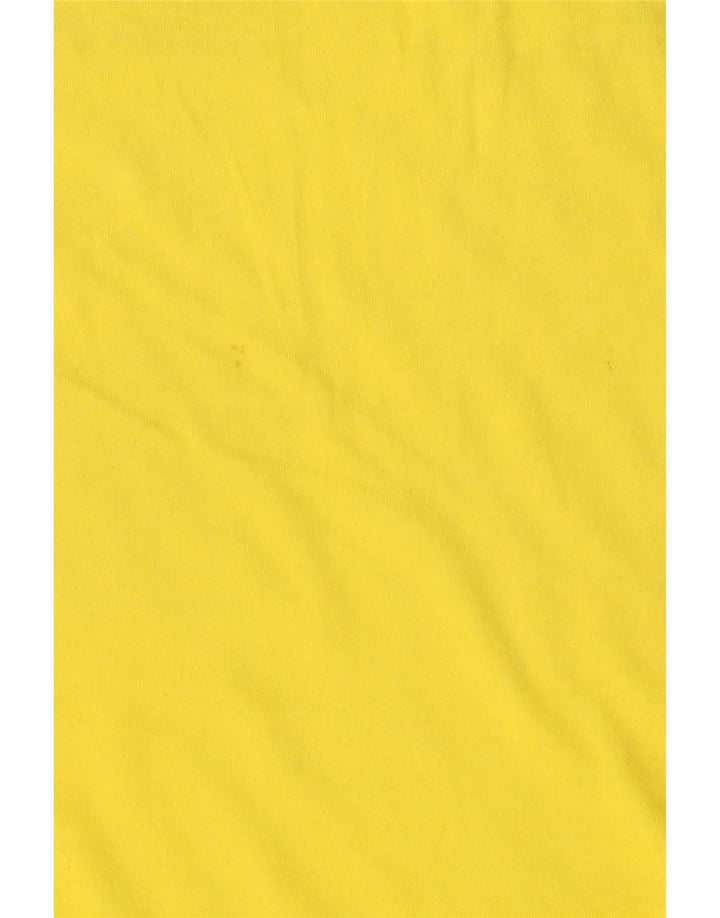 DIADORA Hombre Camiseta Estampada Top Algodón Amarillo Medio
