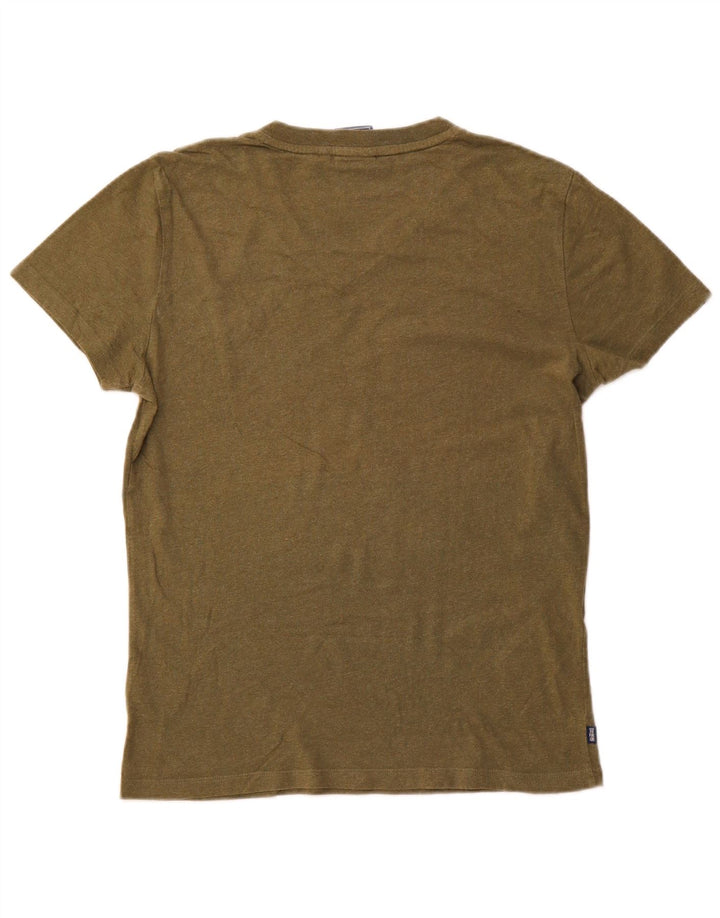 Superdry Hombre Camiseta Top Algodón Verde Medio