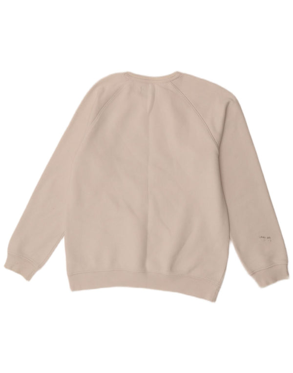 Adidas Hombre Graphic Sudadera Jumper Pequeño Blanco Algodón Deportes