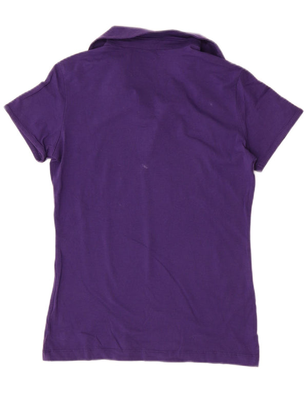 Lotto Polo para Mujer UK 44 Grande Algodón Púrpura