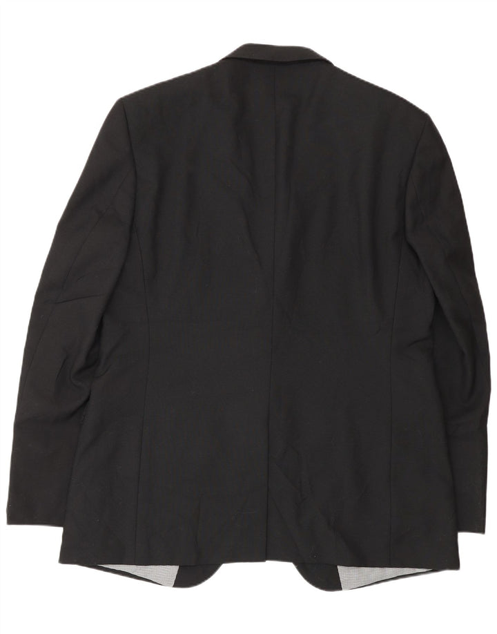 Marks & Spencer Chaqueta tipo blazer de 2 botones para hombre UK 42 Grande Poliéster negro