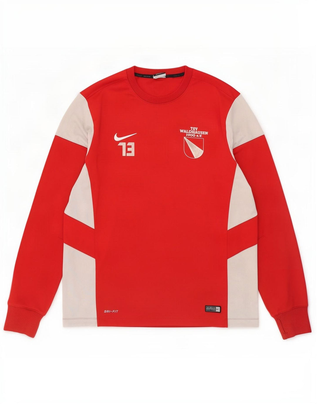 Nike Camiseta Dri Fit Graphic De Manga Larga Para Hombre Poliéster Color Block Rojo Grande