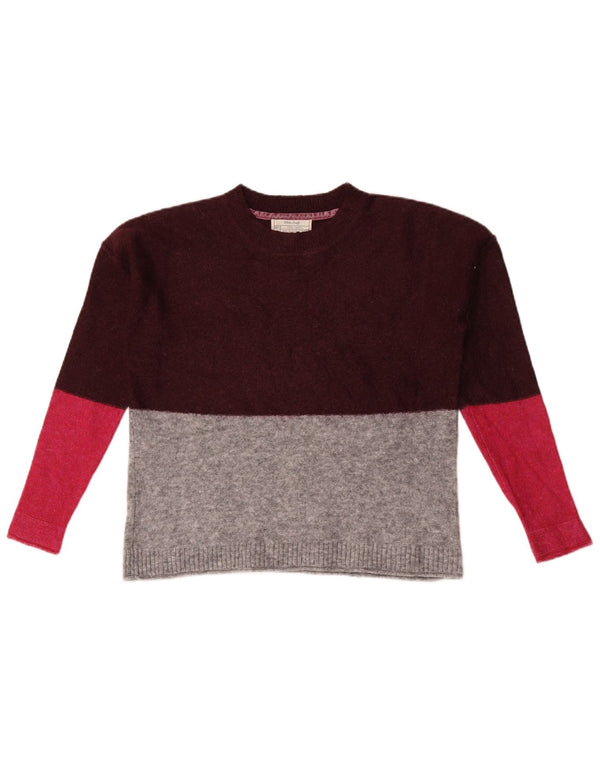 White Stuff Suéter Corto con Cuello Redondo para Mujer UK 40 Small Borgoña