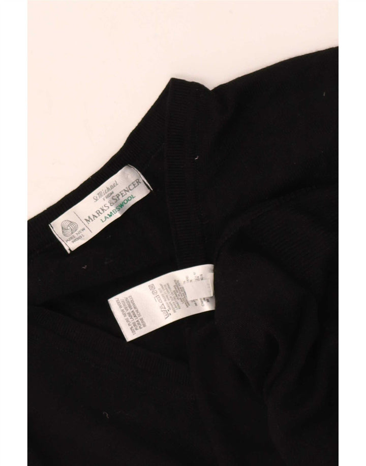 Marks & Spencer - Camiseta sin mangas para hombre, talla grande, color negro, lana virgen
