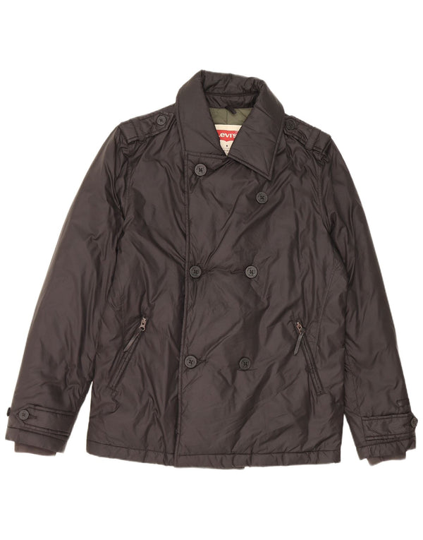 Levi's Chaqueta militar acolchada para hombre UK 38 Medium Black Nylon