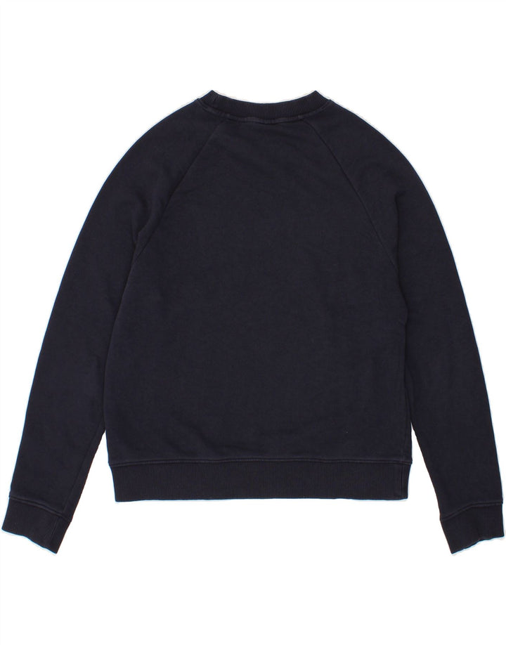 TOMMY HILFIGER Womens Graphic Sweatshirt Jumper UK 14 Medium Navy Blue Vintage Tommy Hilfiger and Second-Hand Tommy Hilfiger from Messina Hembry 