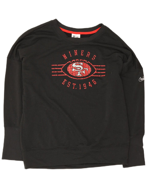 Nike Mujer Niners San Francisco NFL Sudadera Jumper Grande Negro Deportes