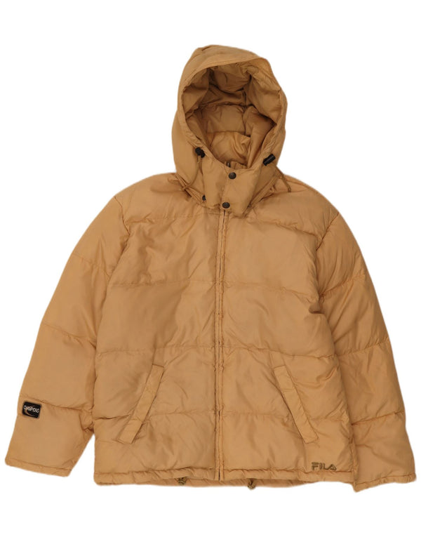 Fila Chaqueta acolchada con capucha para hombre IT 52 XL Poliamida beige