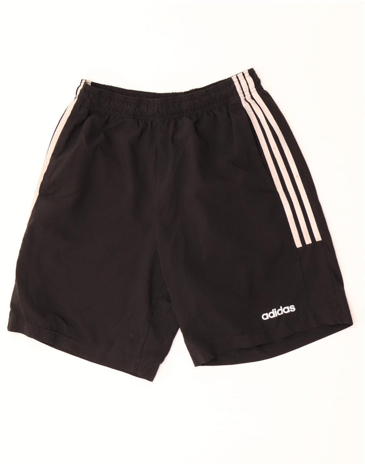 Adidas Pantalones cortos deportivos para hombre UK 12 Medium Negro Poliéster
