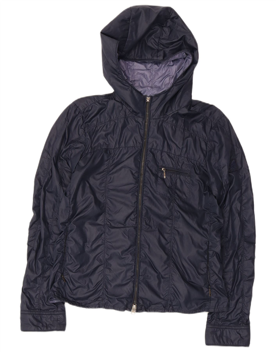 HOGAN Chaqueta bomber con capucha para mujer IT 44 Medium Azul marino