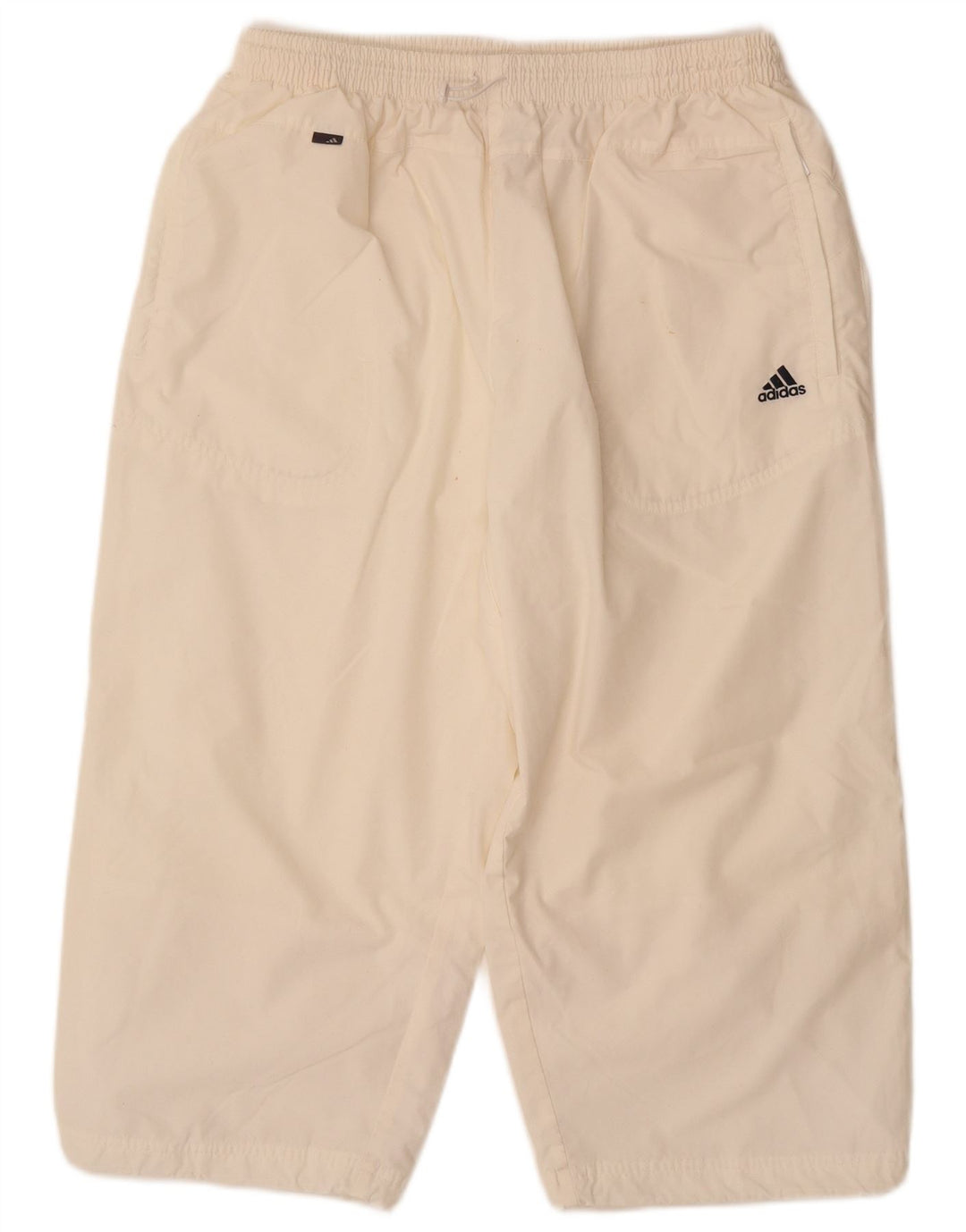 ADIDAS Bermudas deportivas para hombre, pantalones cortos deportivos grandes de poliéster blanco roto