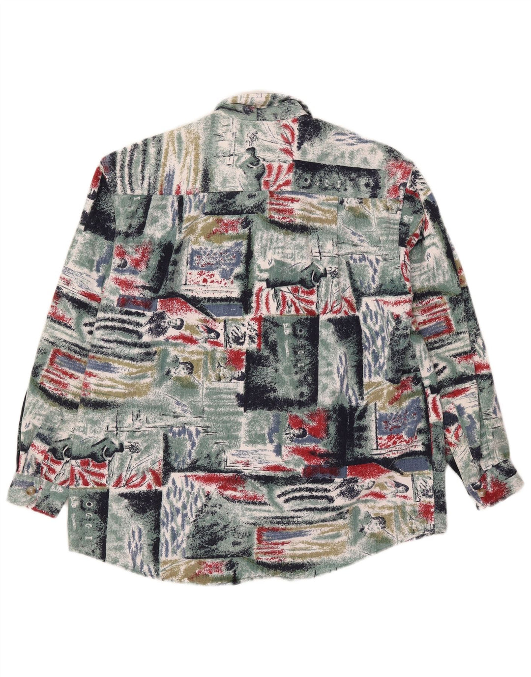 Camisa de franela para hombre Calypso Talla 40 Algodón patchwork multicolor mediano