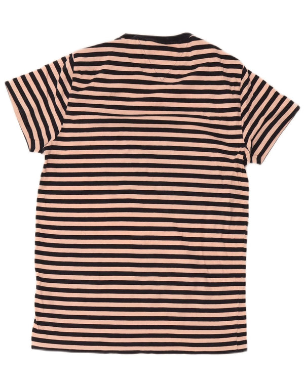 Tommy Hilfiger Vestido tipo camiseta ajustado para mujer UK 10 Small Pink Stripes