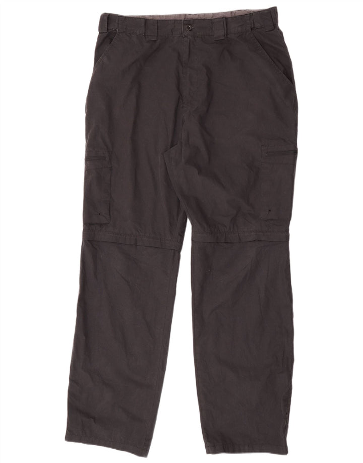 Pantalones cargo rectos para hombre de Mountain Warehouse W36 L31 Poliéster negro