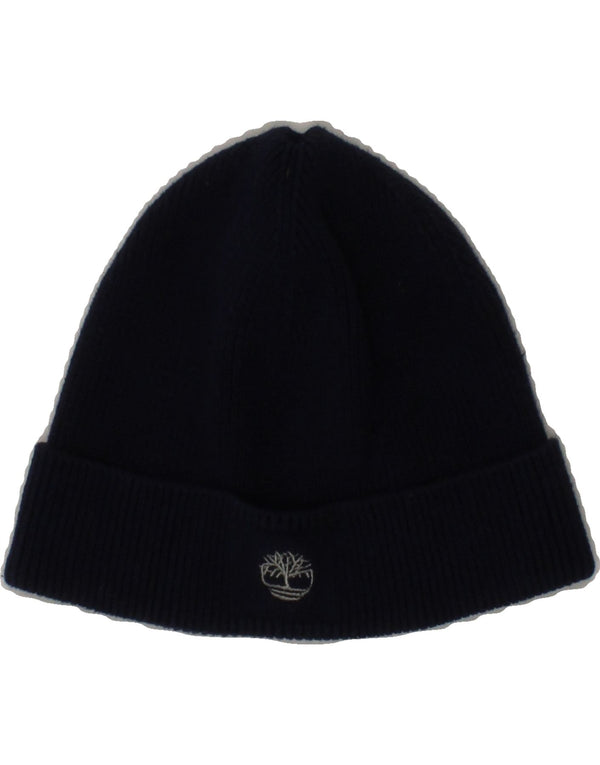 TIMBERLAND Boys Beanie Cap 8-9 Years Navy Blue Cotton