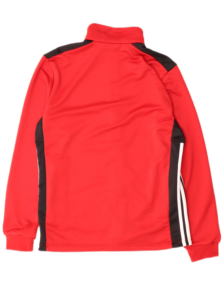 Adidas Hombre Chándal Top Chaqueta Medio Rojo Colorblock Poliéster