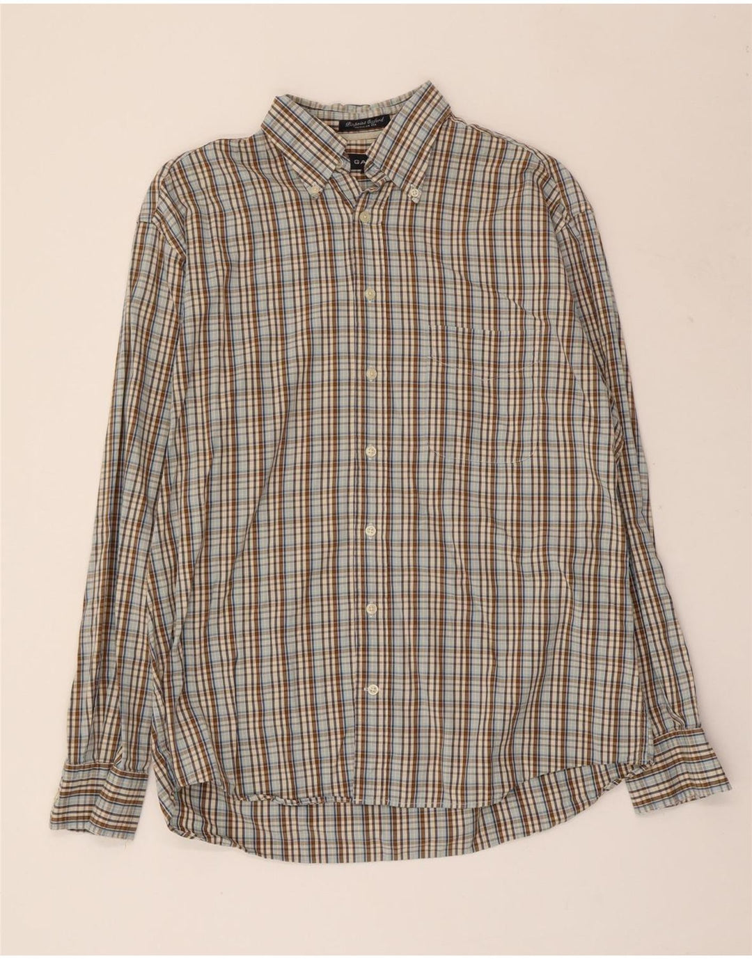 GANT Camisa Regular Fit De Algodón A Cuadros Gris Grande Para Hombre