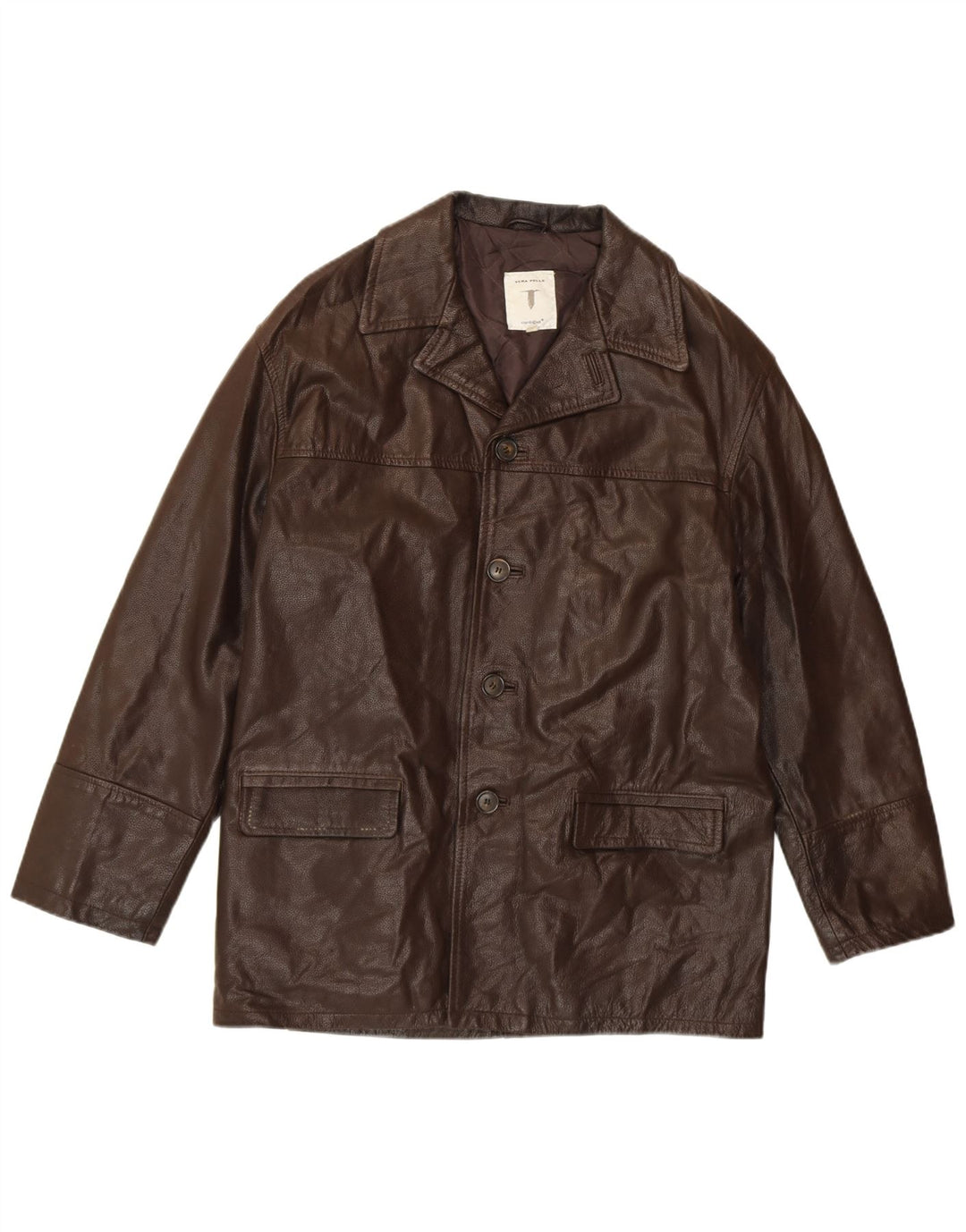 CONBIPEL Chaqueta de cuero para hombre IT 46 Small Brown Leather Classic