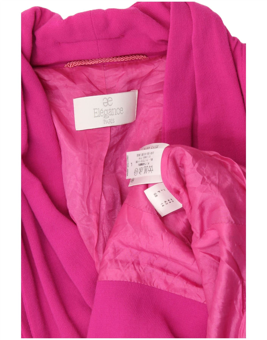 Chaqueta tipo blazer para mujer Elegance UK 44 Lana rosa mediana