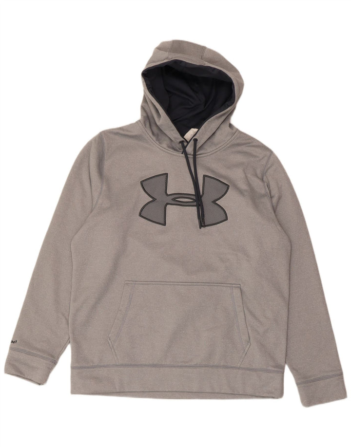 UNDER ARMOUR Jersey con capucha gráfica para hombre Poliéster gris grande