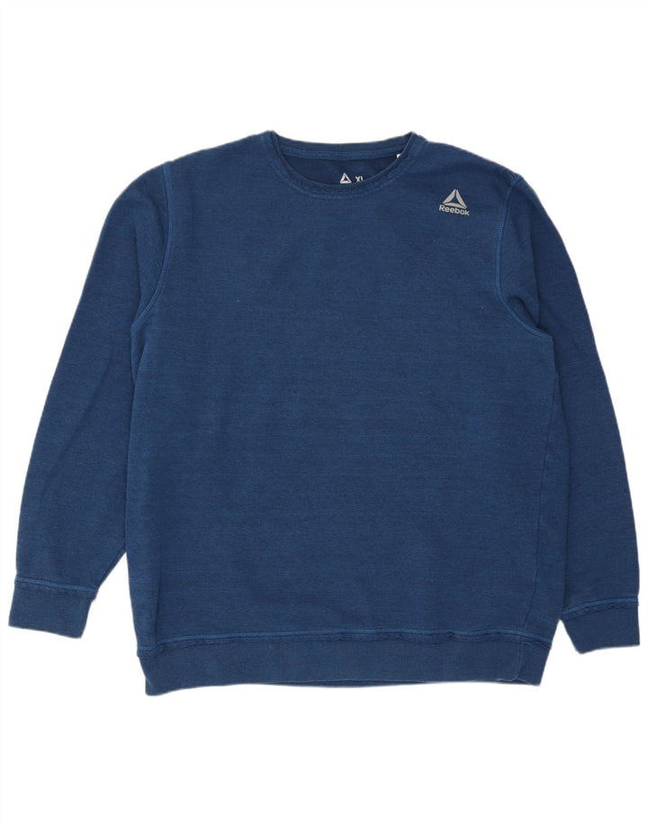 Sudadera Reebok Hombre Jumper XL Azul Marino Algodón