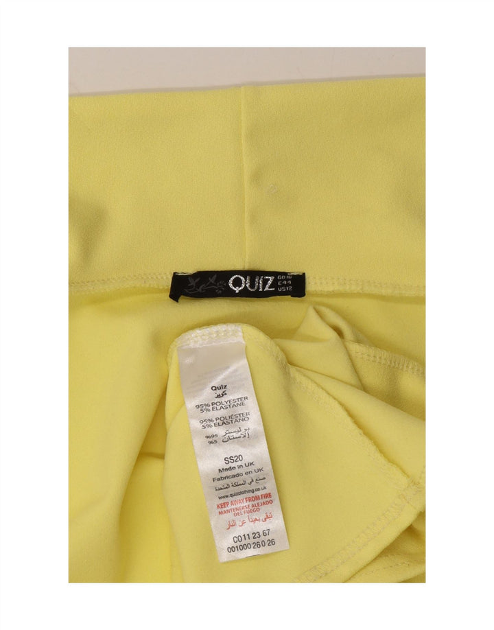 QUIZ Womens Open Blazer Jacket UK 16 Large Yellow Polyester Vintage Quiz and Second-Hand Quiz from Messina Hembry 