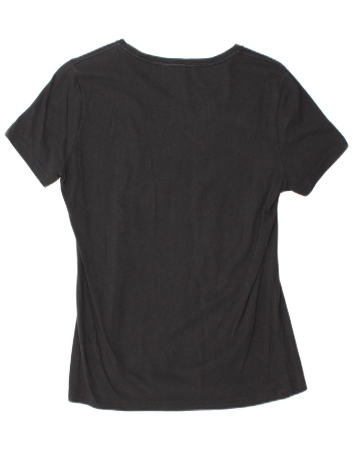 ADIDAS Camiseta gráfica para mujer Top UK 12 Mediano Negro