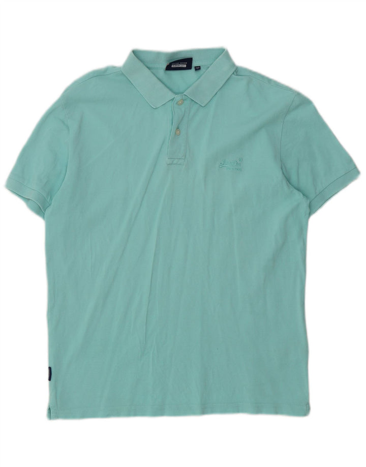 Polo Superdry Hombre De Algodón Azul Medio