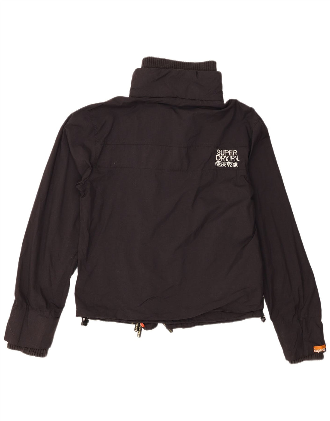 Chaqueta impermeable Superdry para mujer, talla 44, nailon negro mediano
