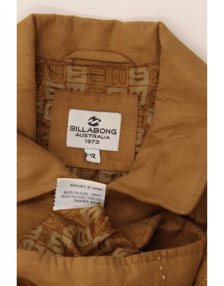 Billabong Chaqueta Bomber para Mujer US 12 Grande Poliéster Beige