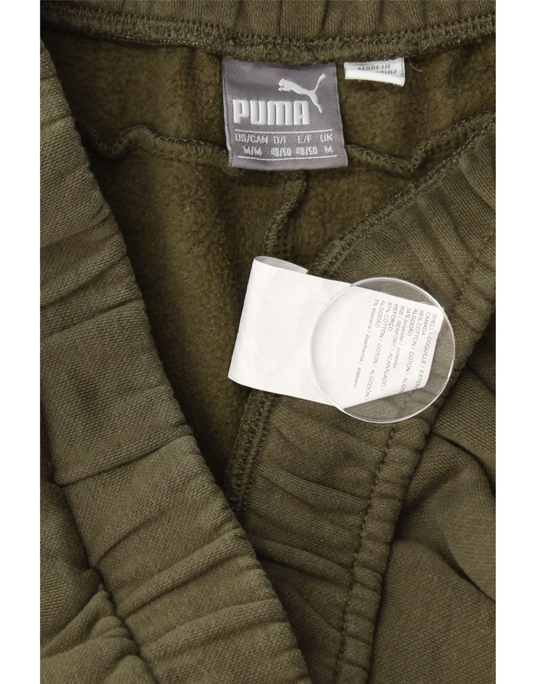 PUMA Mens Graphic Tracksuit Trousers Joggers Medium  Green Cotton Vintage Puma and Second-Hand Puma from Messina Hembry 