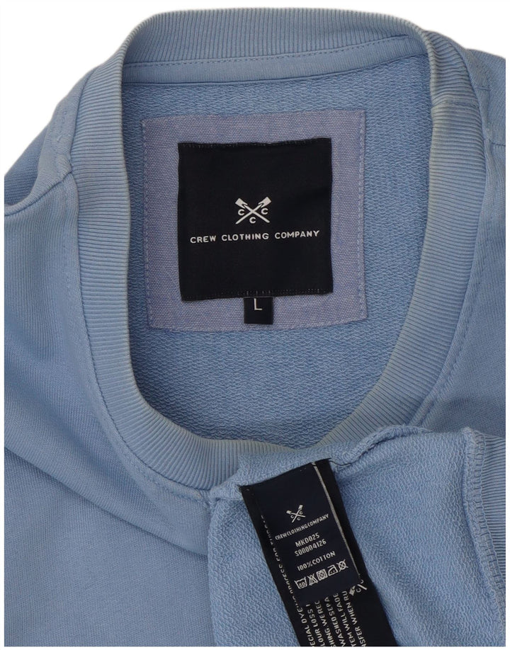 Crew Clothing Sudadera para hombre Jumper Large Azul Algodón
