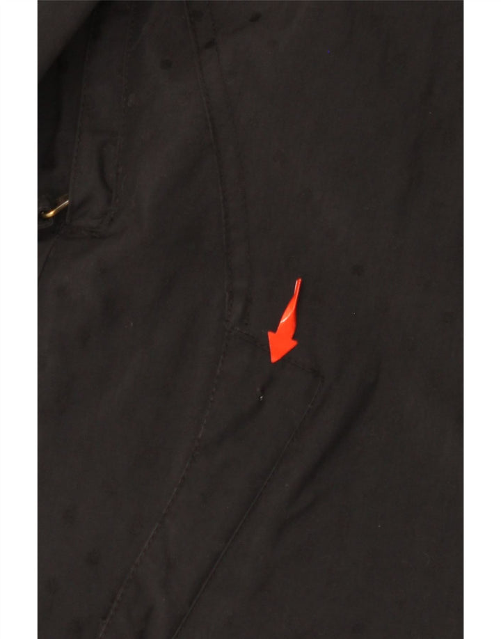 ANIMAL Chaqueta cortavientos con capucha para mujer UK 10 Small Black Polyamide