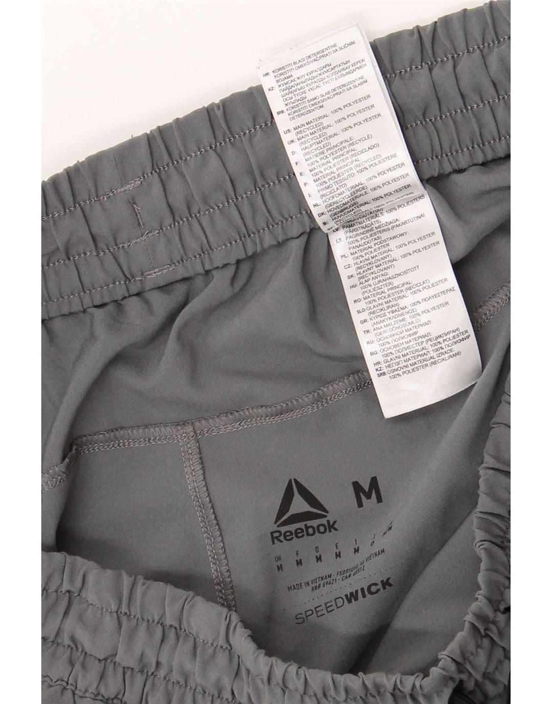 Pantalón Corto Reebok Regular Sport Hombre Gris Medio Poliéster Deportivo