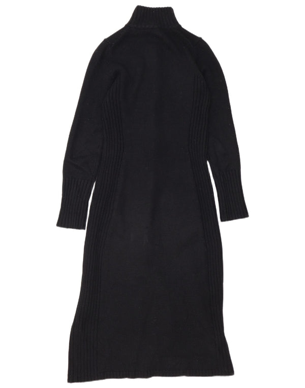 Vestido tipo jersey de manga larga para mujer Oasis UK 8 Small Acrílico negro