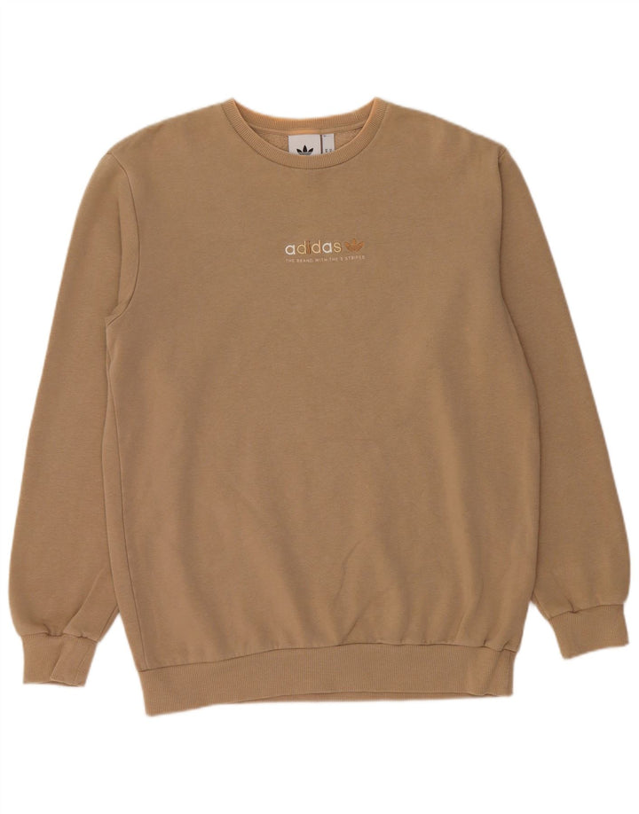 ADIDAS Hombre Sudadera Jumper Algodón Beige Medio