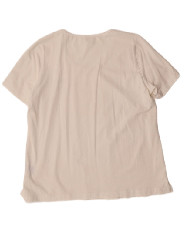 CHAMPION Camiseta de ajuste cómodo para mujer UK 20 2XL Algodón blanco